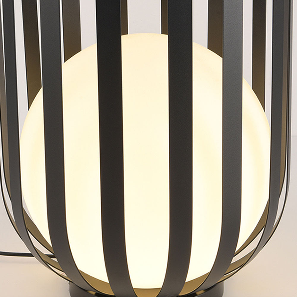 Orr Lampadaire Solaire Globe Moderne, Métal, Noir, Allée