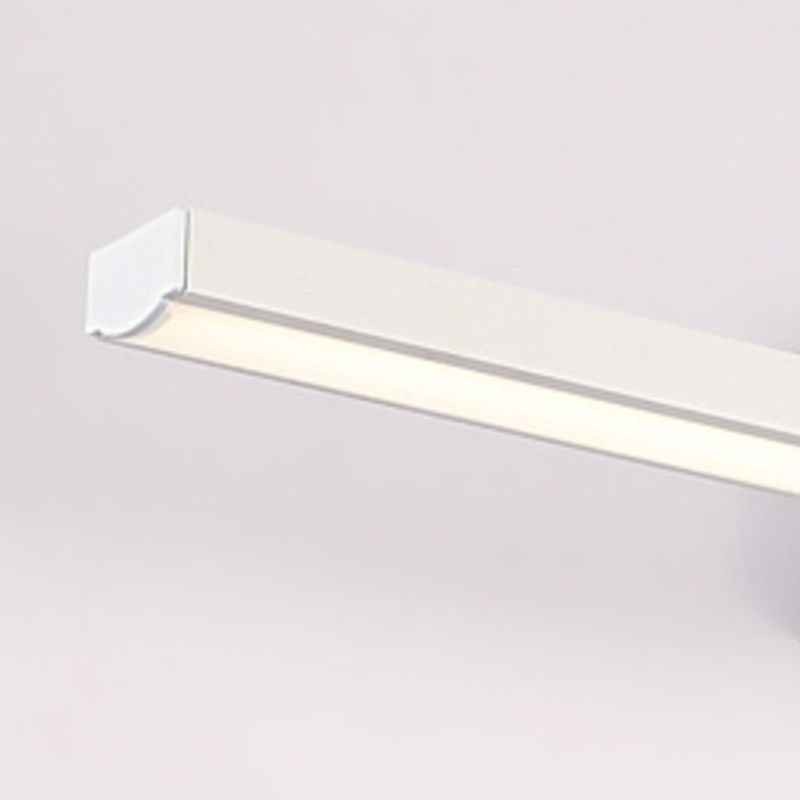 Edge Applique Linéaire Mnimaliste à LED, Métal/Acrylique, Blanc, Salle de Bain