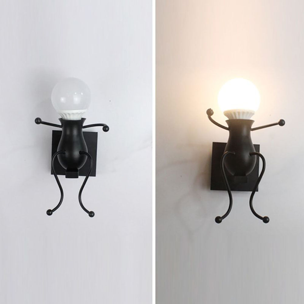 Luxo Applique Murale Design Italien LED Métal Noir/Blanc Chambre à Coucher/Salon