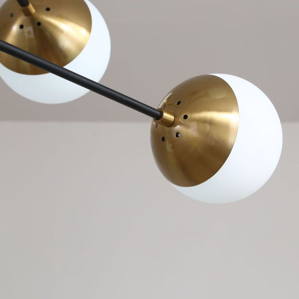 Valentina Globe LED Suspension Or Métal Verre Salon Chambre à Coucher