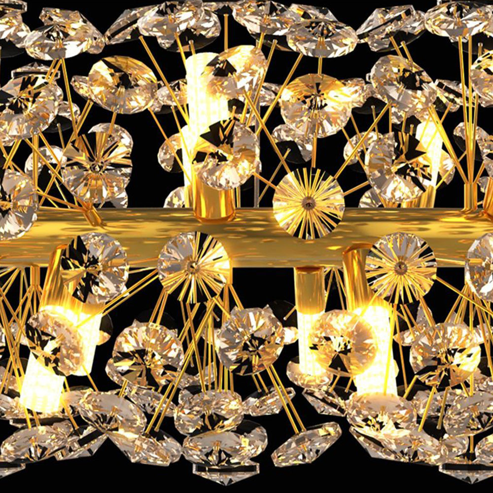 Lili Moderne Luminaires Suspensions Grande Fleur/Multi Luxe Métal/Cristal Doré Salon/Chambre à Coucher/Salle à Manger