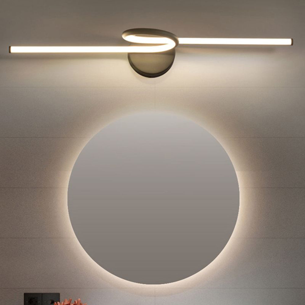 Leigh Applique Murale Linéaire Simple Moderne Métal LED Noir/Blanc Salle de Bain