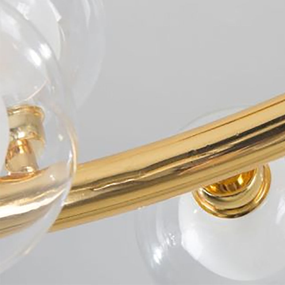 Valentina Luminaires Suspensions Design LED Art Deco Métal Verre Or Chambre à Coucher/Salon