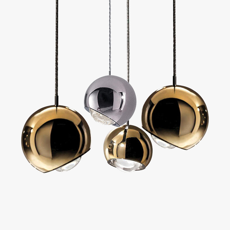 Valentina Design Moderne LED Luminaires Suspensions Or/Argent Chambre/Salon