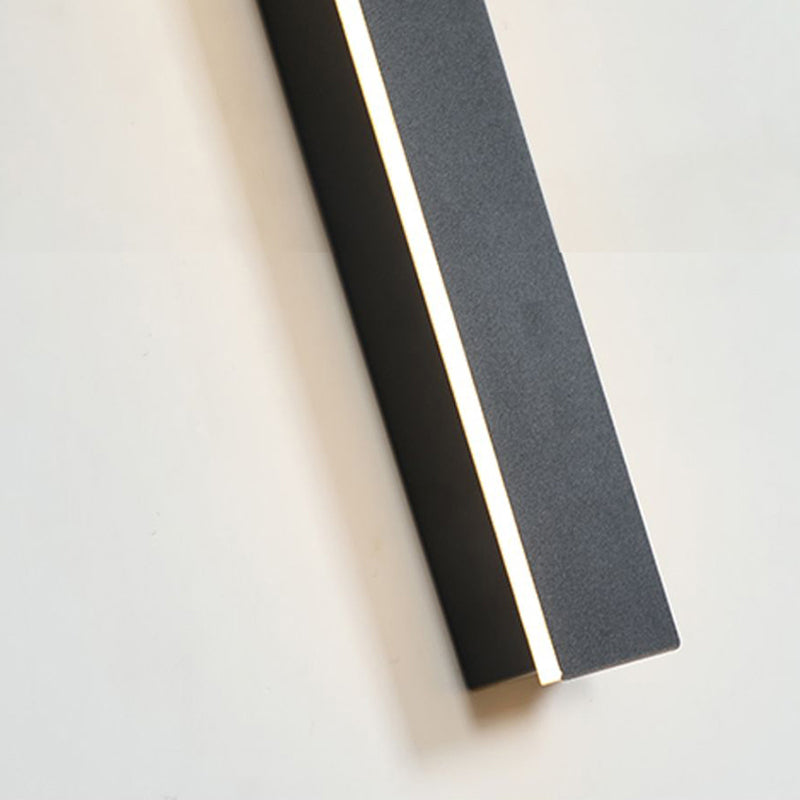 Edge Applique Murale Extérieur LED Étanche Minimaliste Métal Noir Cour