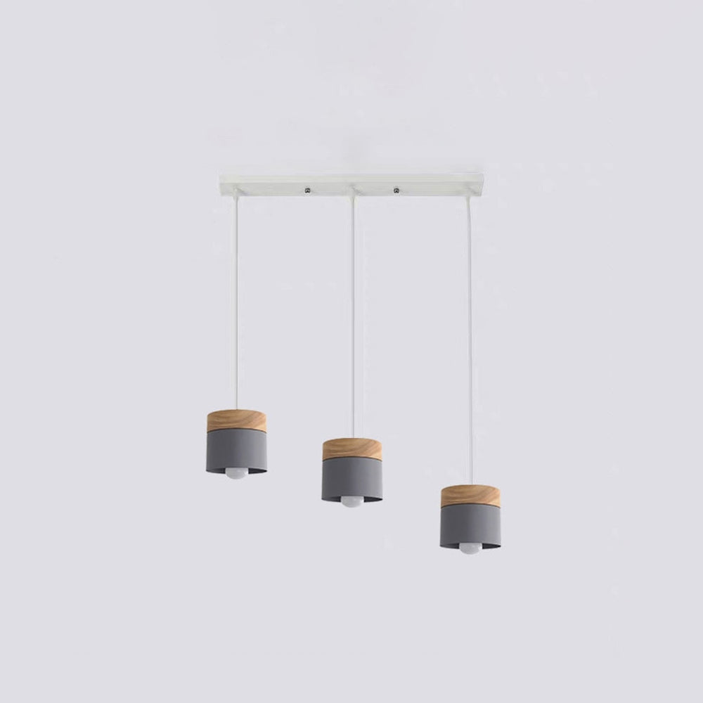 Morandi Suspension LED Macaron Nordique Métal/Bois Chambre