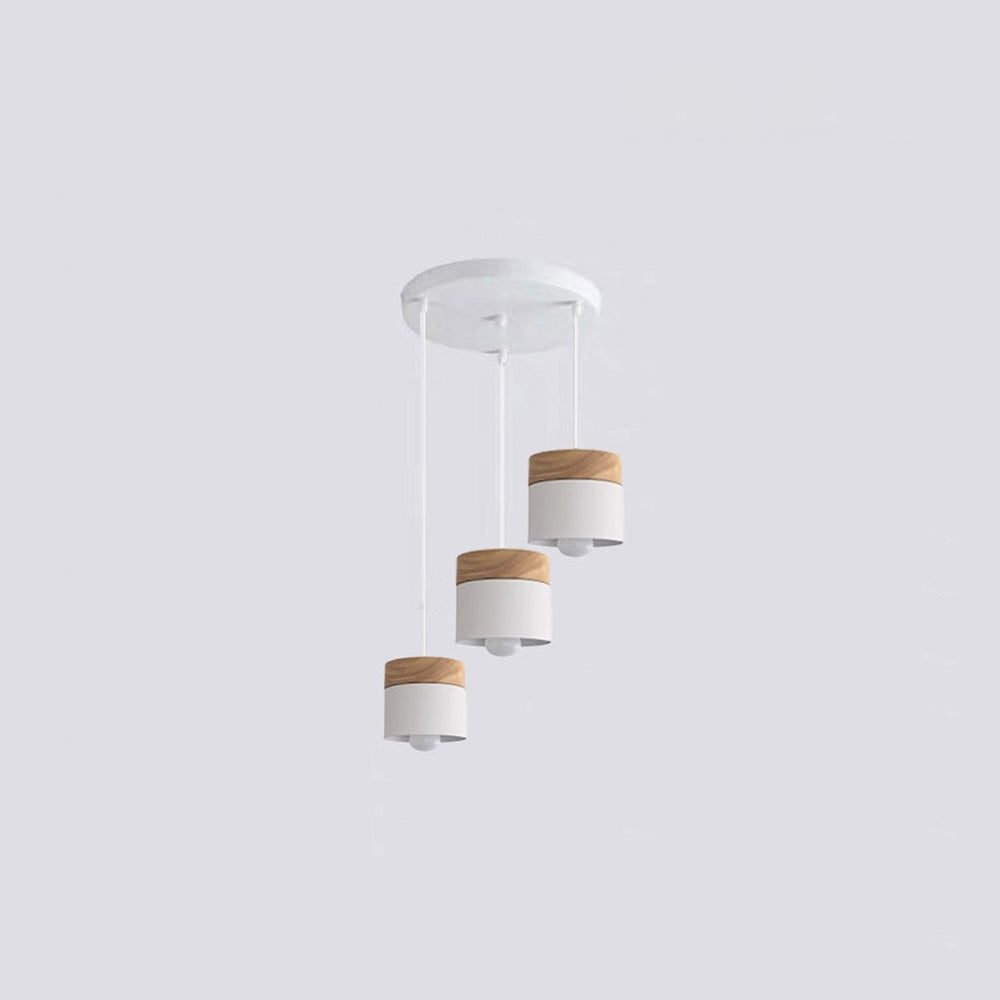 Morandi Suspension LED Macaron Nordique Métal/Bois Chambre