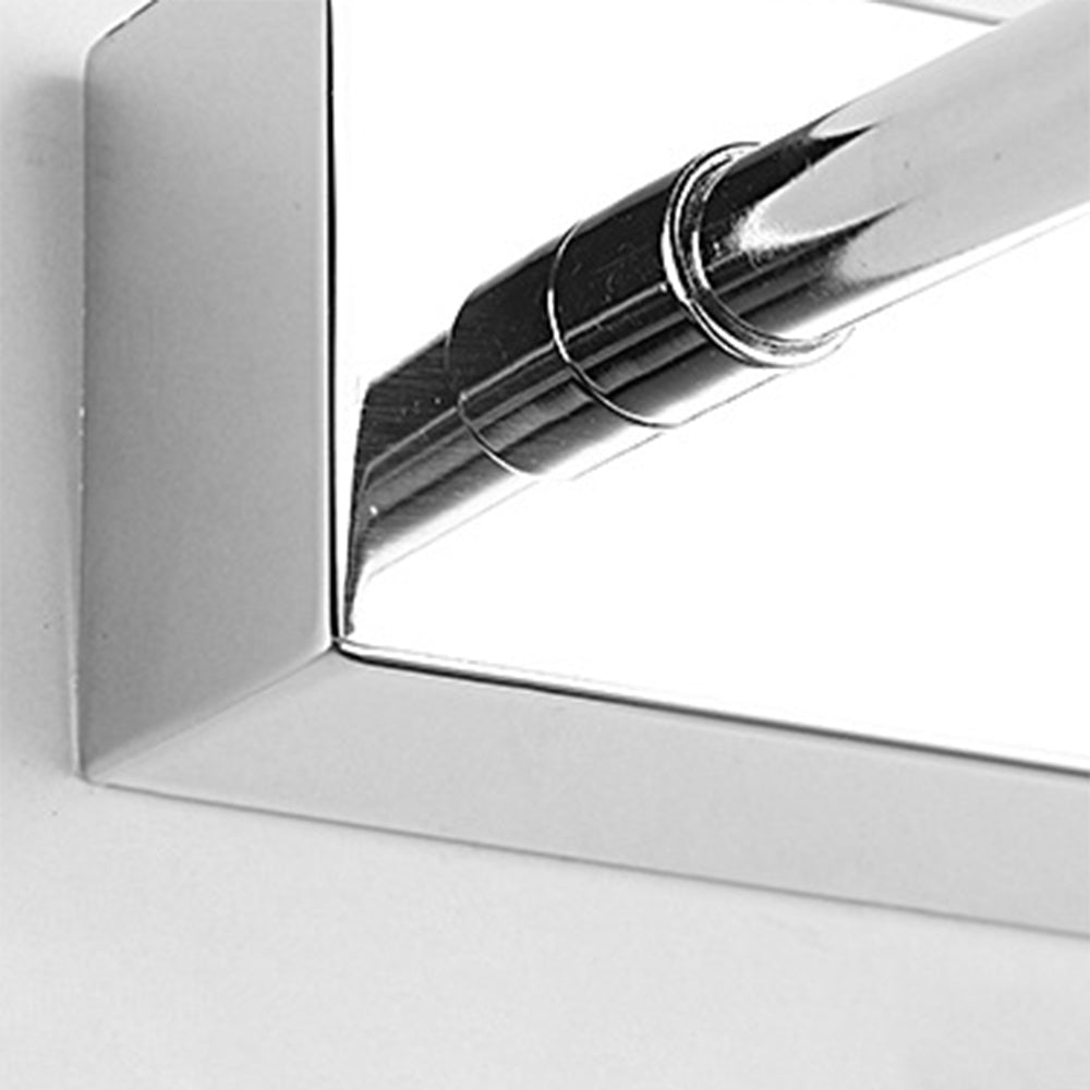 Leigh Simple LED Longue Applique Murale à Miroir Métal/Acrylique Argent/Noir Salle de Bain