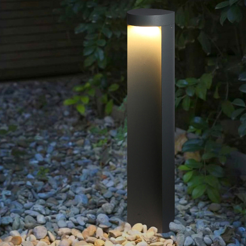 Pena Moderne Lampadaire Extérieur LED Noir Métal/Verre Jardin Couloir