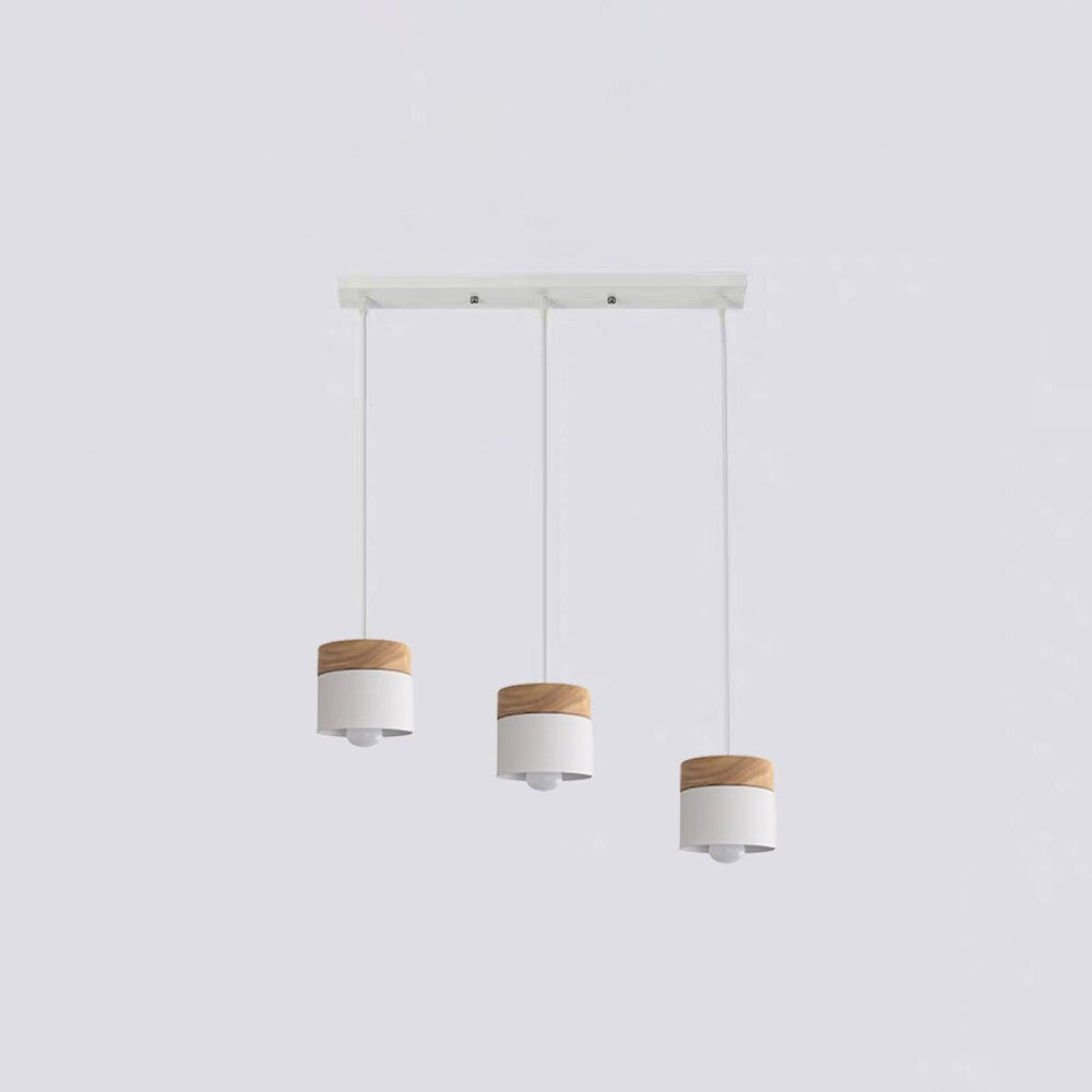 Morandi Suspension LED Macaron Nordique Métal/Bois Chambre