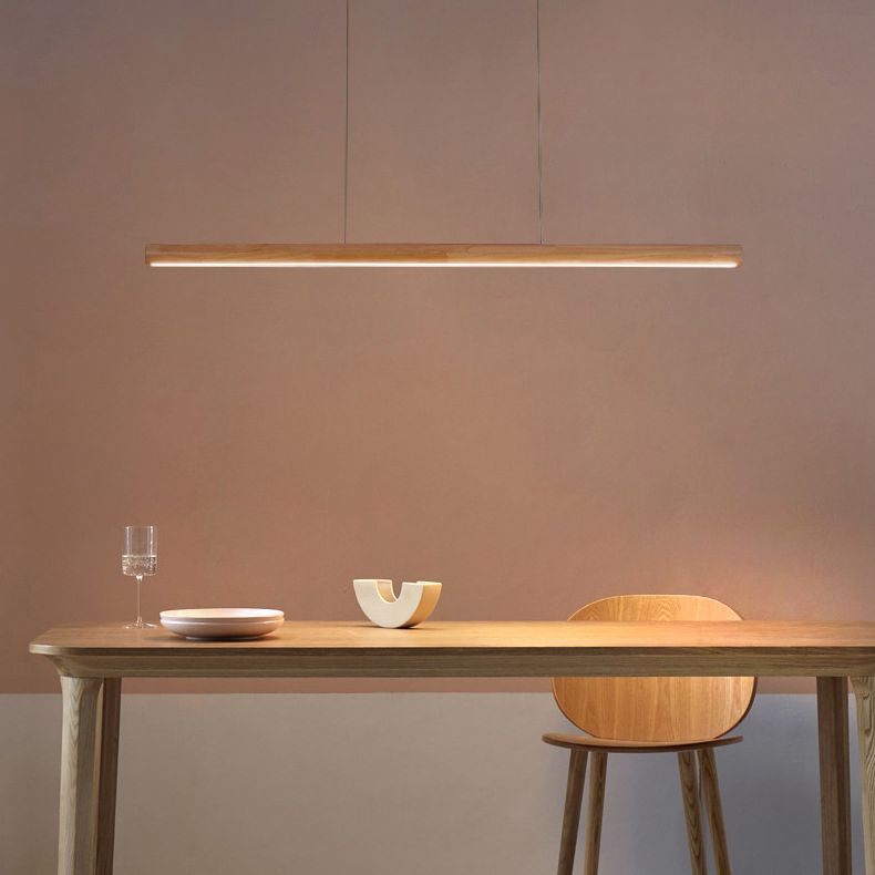 Ozawa Moderne LED Suspension Métal Bois Chambre à coucher Salon