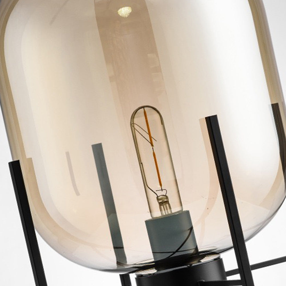 Salgado Design Lampadaire Globe Moderne Verre/Métal Noir Chambre/Salon