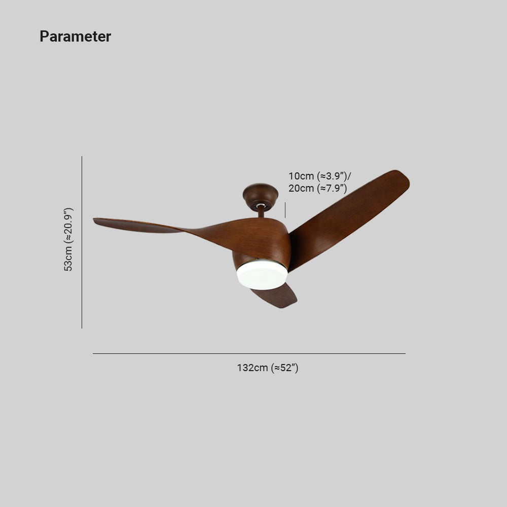 Garner Ventilateur de Plafond Basique à 3 Pales, 4 Couleurs, D 132CM