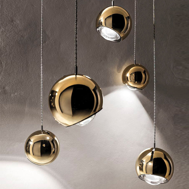 Valentina Design Moderne LED Luminaires Suspensions Or/Argent Chambre/Salon