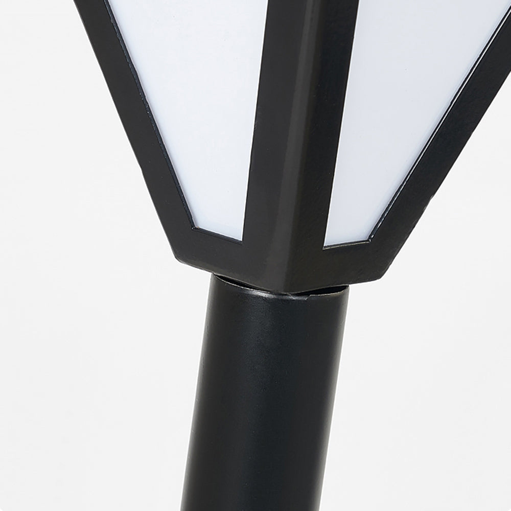 Orr Moderne LED Lampadaire Noir Métal/Verre Allée Exterieur