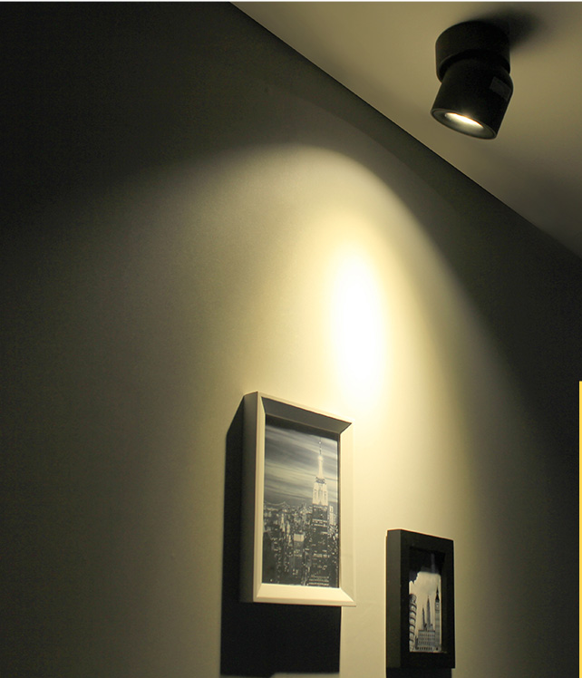 Novak Plafonnier Spot LED Encastré Modern, Métal, Noir/Blanc, Salon/Salle à Manger