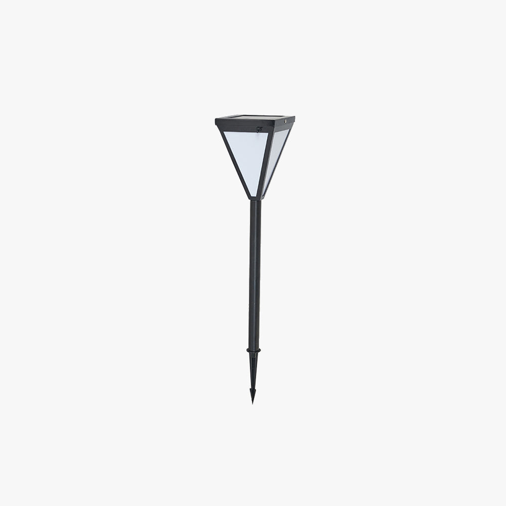 Orr Moderne LED Lampadaire Noir Métal/Verre Allée Exterieur