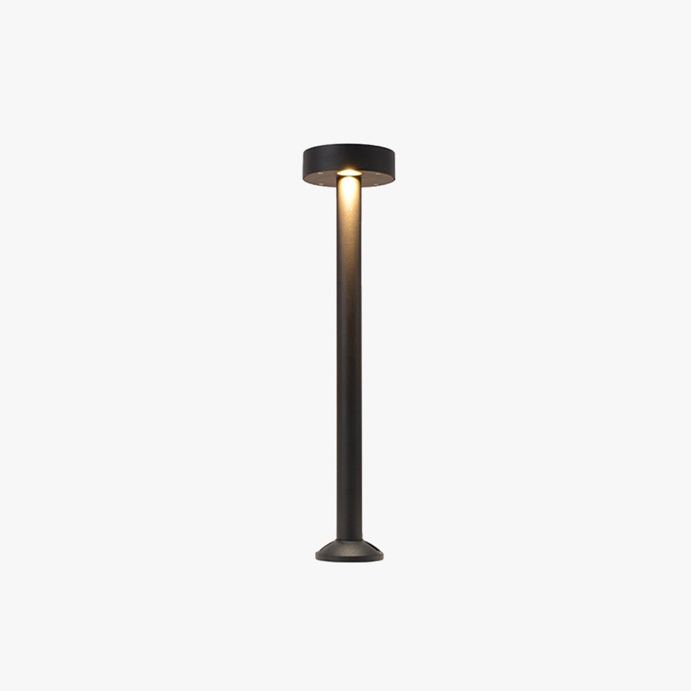 Pena Rond Moderne LED Lampadaire Extérieure Noir Métal/Verre Allée