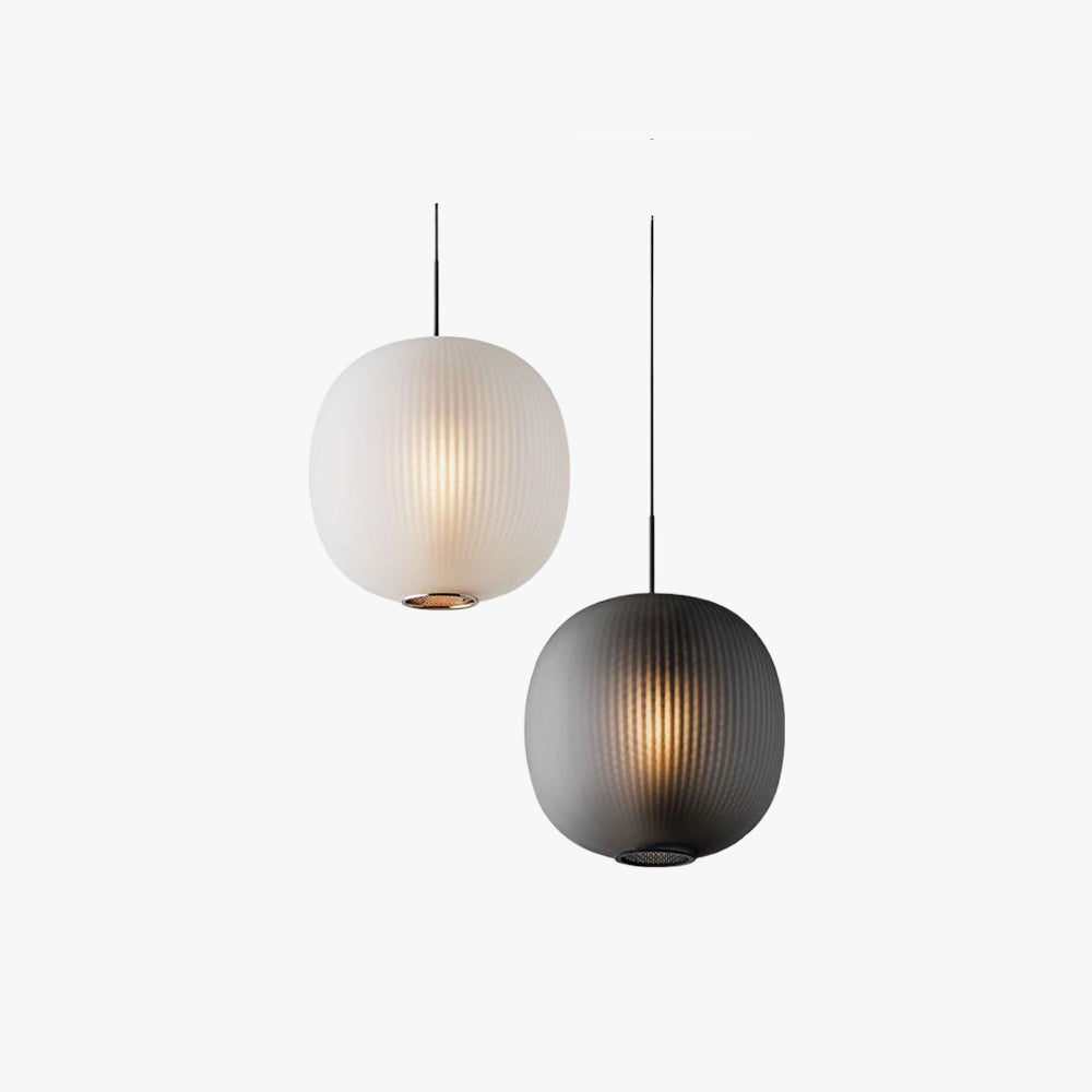 Hailie Design Luminaires Suspensions Globe Moderne Métal/Verre Gris Fumé/Blanc Sablonneux Salon