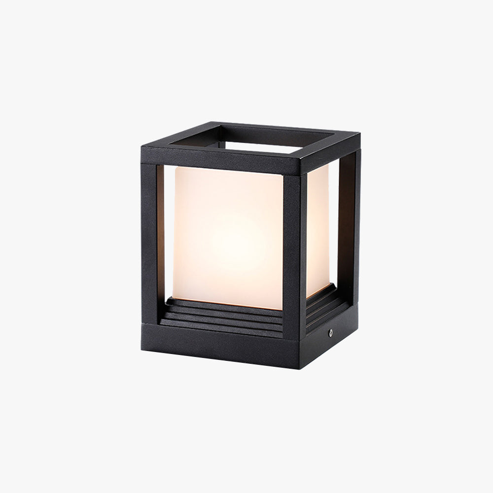 Orr Lampe Solaire Pilier Moderne, Métal, Noir, Allée