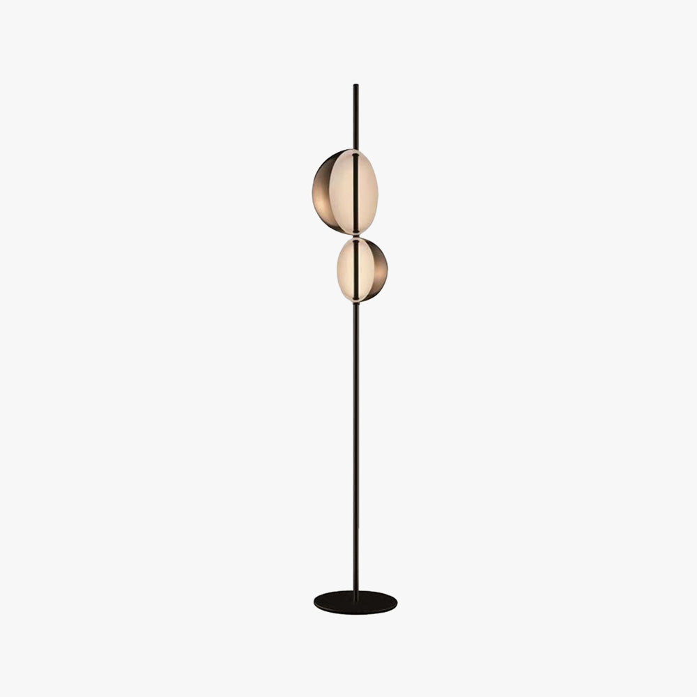Salgado Design Lampadaire Rond Moderne Métal Noir/Or Bureau/Chambre