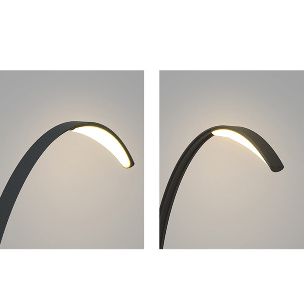 Orr Lampe Extérieure au Sol Arche Simple, Métal/Acrylique, Noir, Jardin