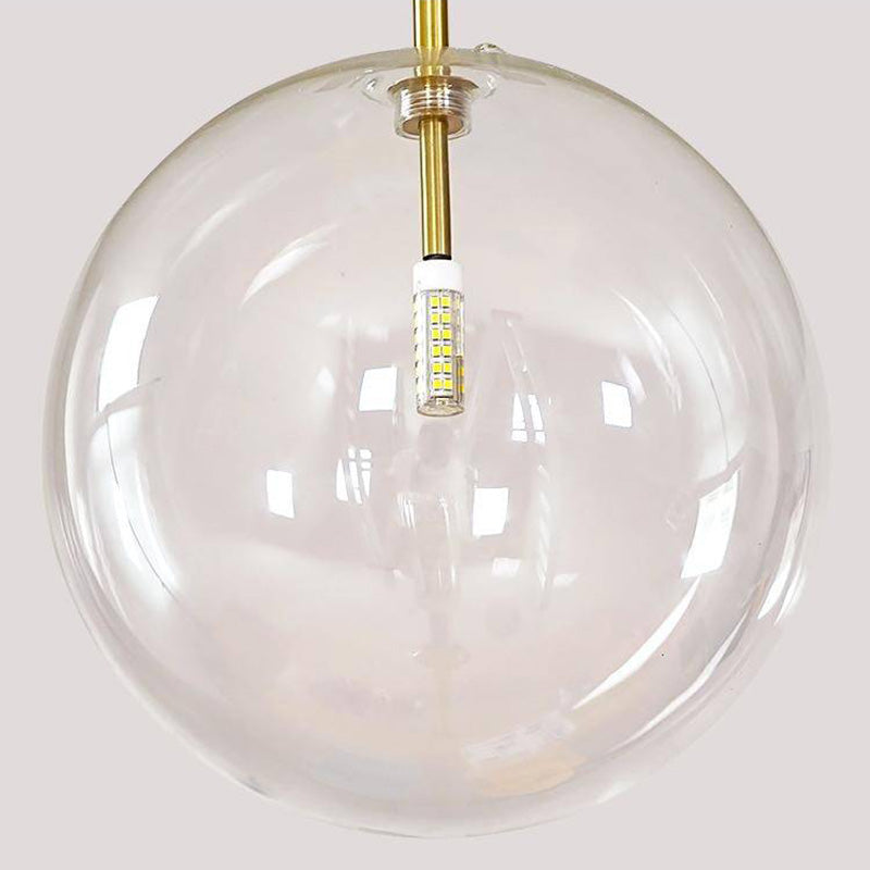 Valentina Glass Bulb LED Suspension Or Métal Verre Chambre à coucher