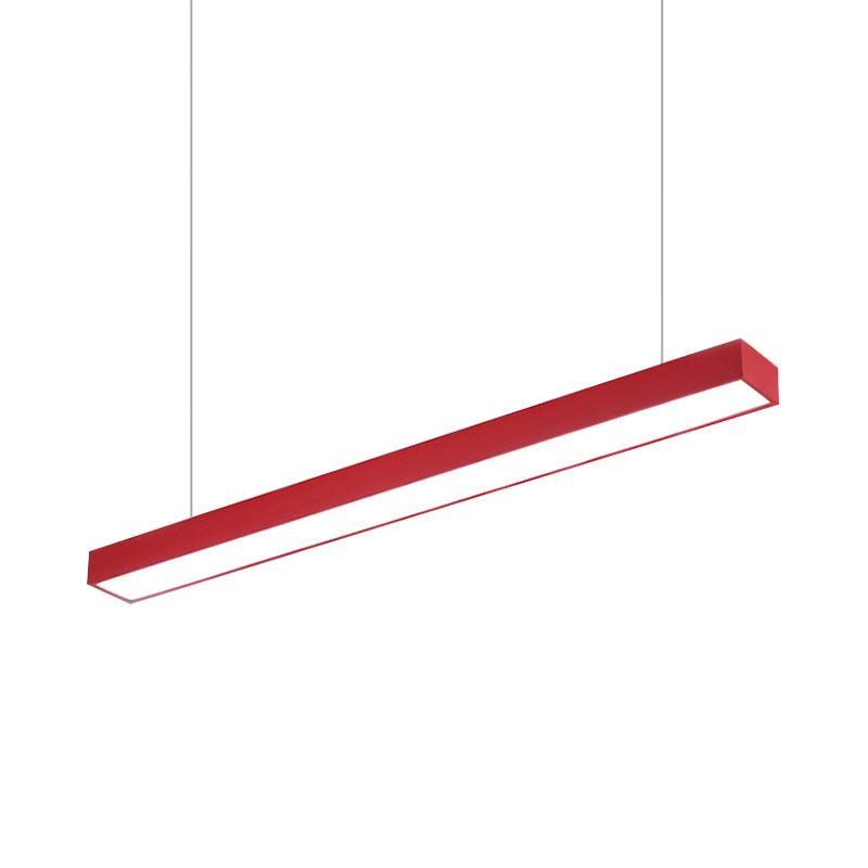 Edge Moderne LED Suspension Métal Rouge Chambre à coucher Salon