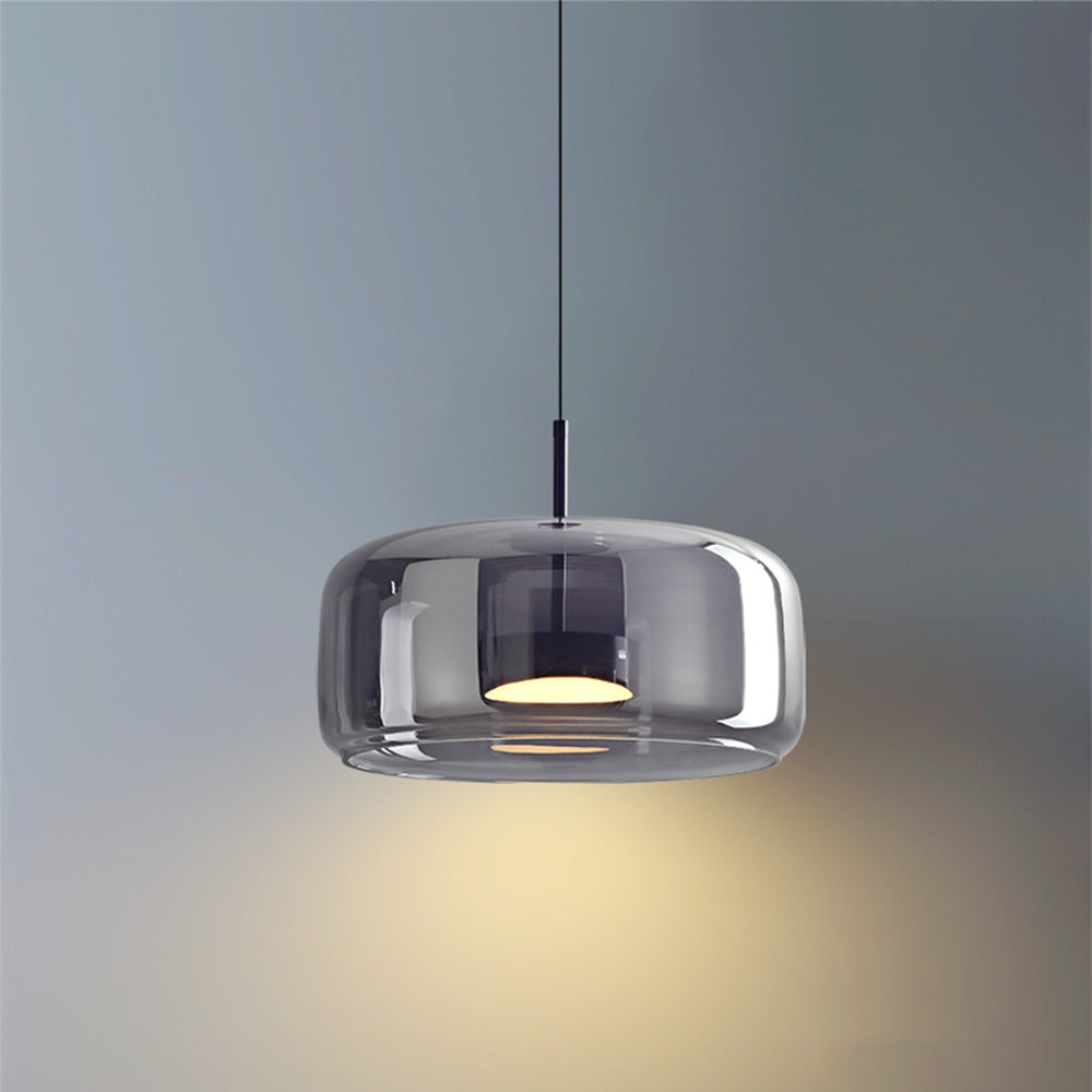 Jube petite lampe de table verre fumé et éclairage LED, Vistosi, Luminaires en verre de Murano