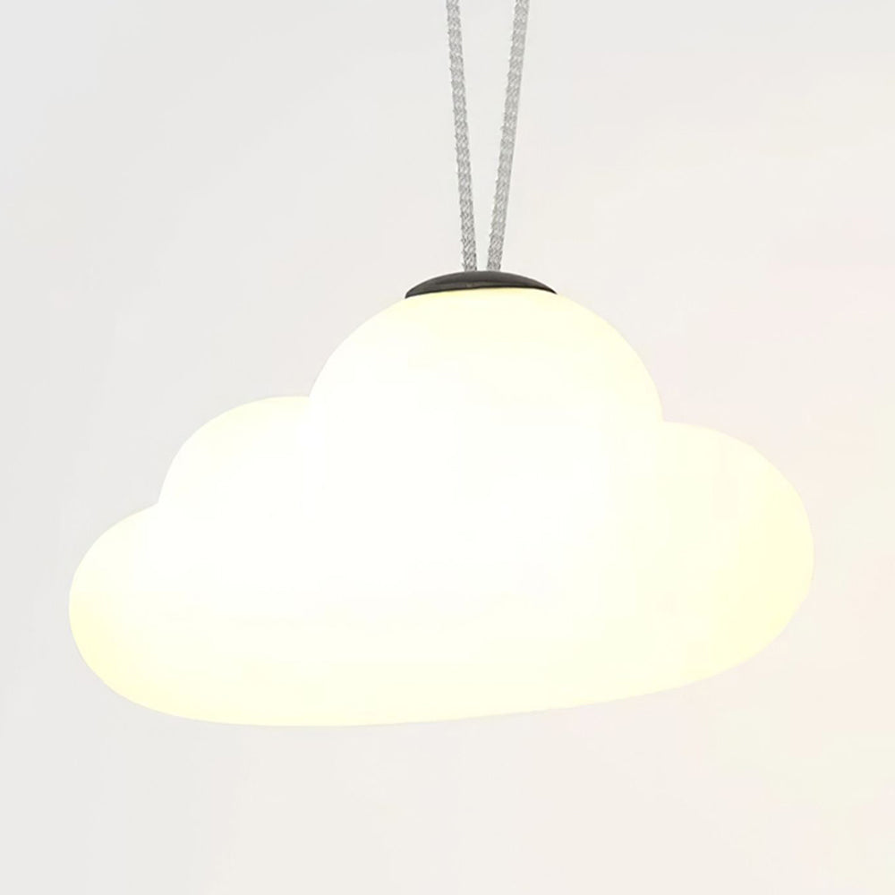 Minori Suspension Extérieure Nuage Moderne, Métal/Acrylique, Blanc, Jardin