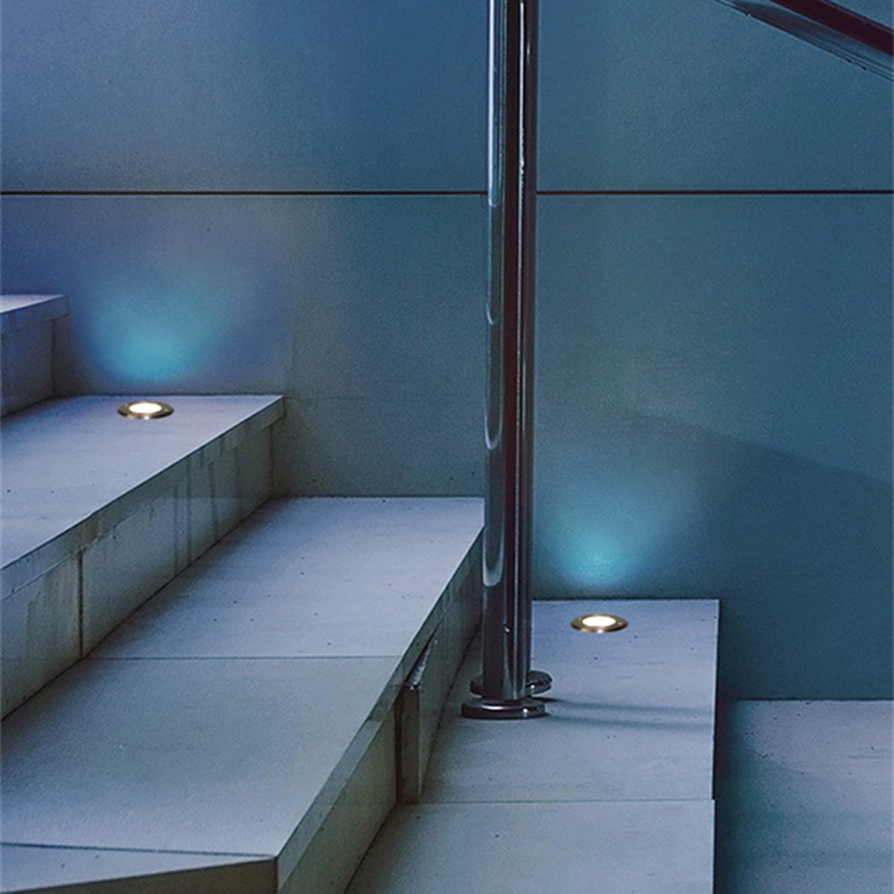 Pena Éclairage Escalier Extérieur Cylindre Moderne, Métal/Verre, Noir, Jardin
