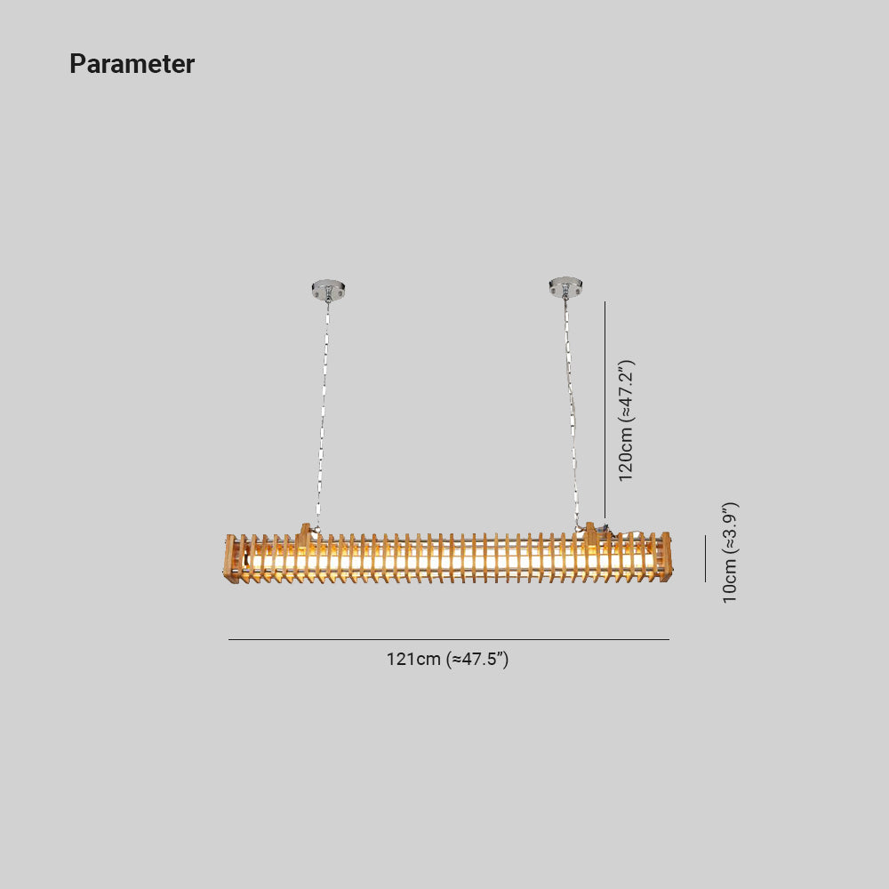Austin Suspension Rectangulaire, Bois & Métal, L 120CM