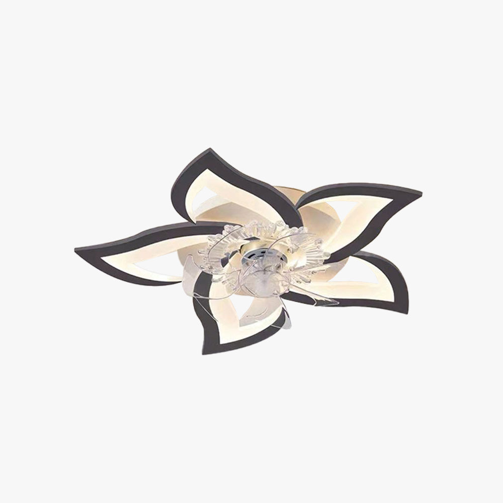 Hana Ventilateur de Plafond Lumineux en forme de Fleur, 2 Couleurs, D65CM