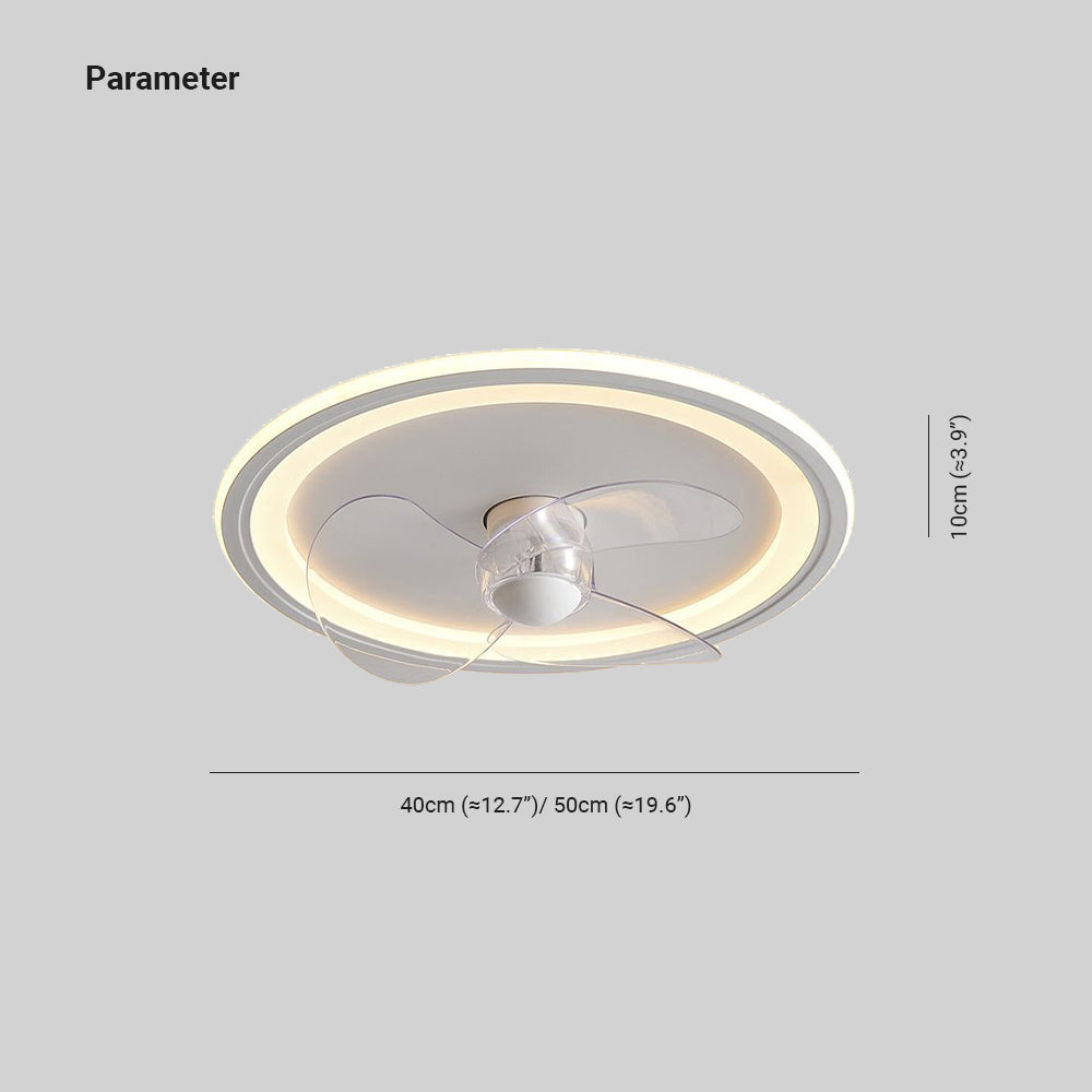 Edge Ventilateur de Plafond LED Blanc en forme d'Anneau, D40/50CM