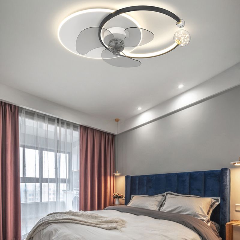 Morandi Ventilateur de Plafond en forme de Double-C, 2 Couleurs, 62CM