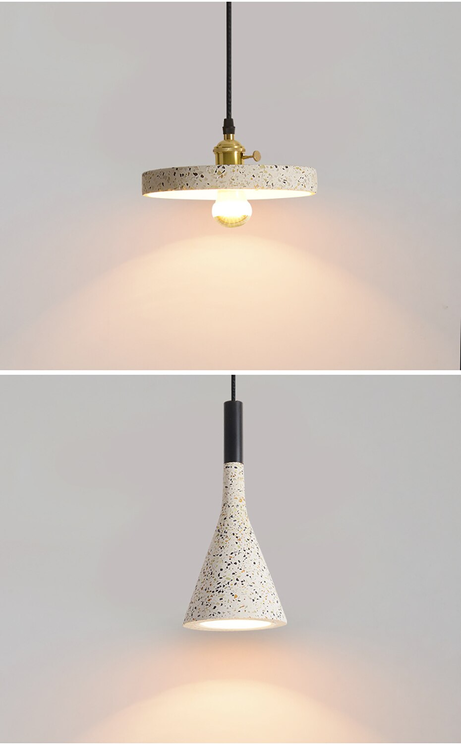 Zaid Luminaires Suspendus LED Élégant Nordiques Ciment Chambre