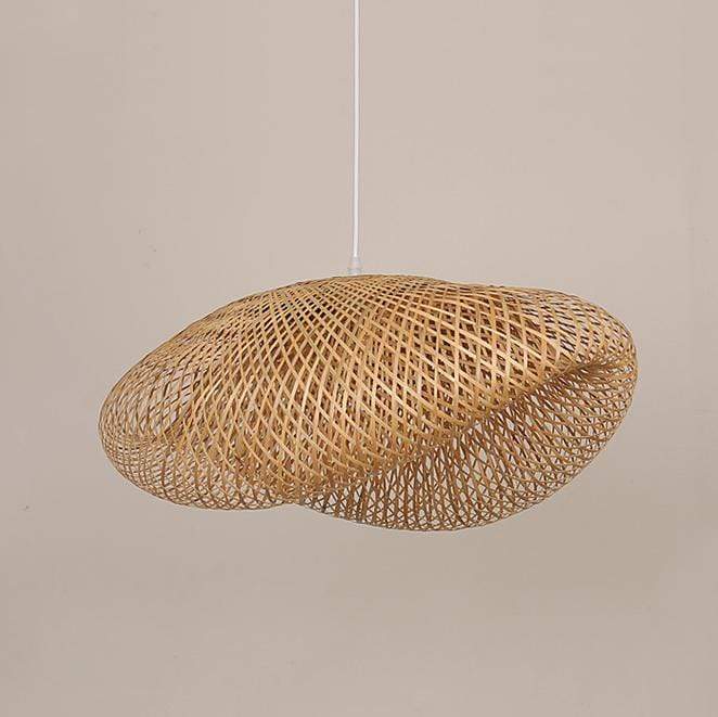 Zen-Vibe | Cocoon Shape Natural Rattan Bamboo Pendant Light Ceiling Scene