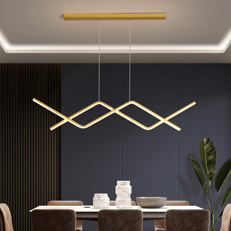 Louise Luminaires Suspension Lineaire Minimaliste En Aluminium Pour La Cuisine Ou Salon