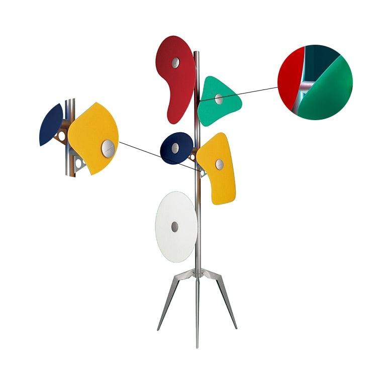 Morandi Lampadaire Design Géométrique Coloré, Métal/Résine, Salon