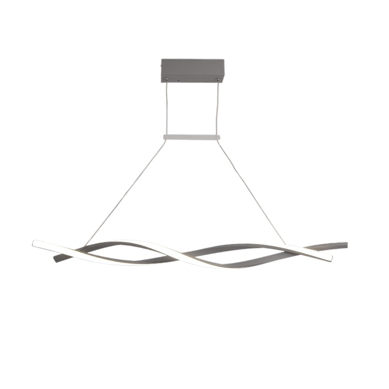Louise Luminaires suspension  linéaire ondulée minimaliste de LED pour le salon de salle à manger
