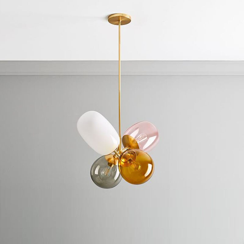 Morandi Lampe Pendante Créative en Verre Ballon Colorée