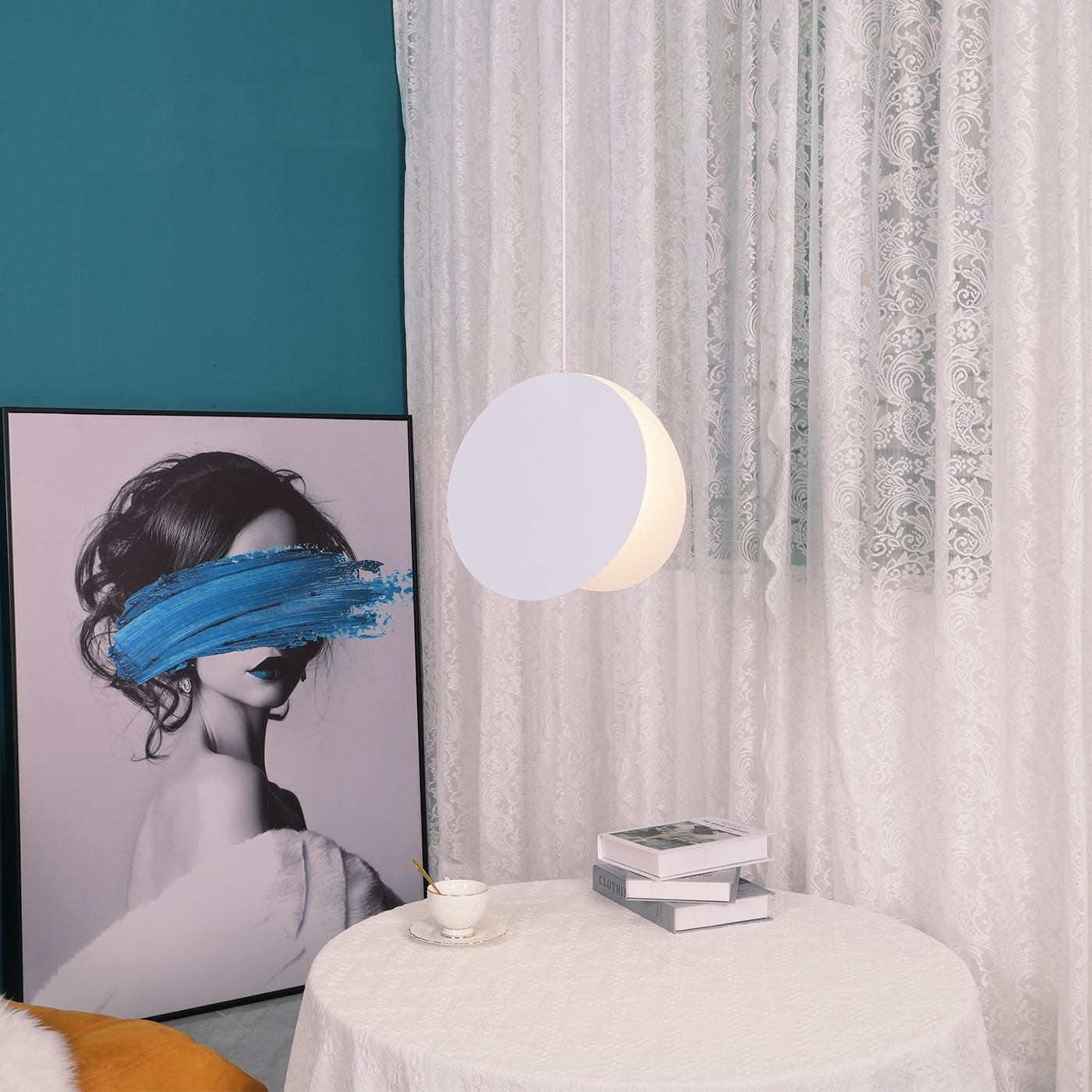 Morandi Ronde LED Suspension Blanc Rose Métal Blanc Salon Chambre