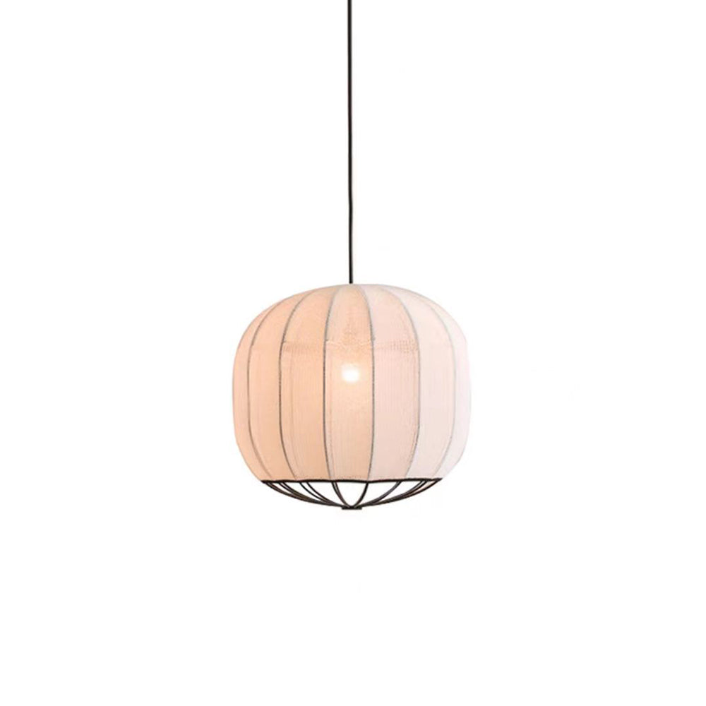 Renée Suspension Vintage, Métal/Tissu, Blanc/Noir, Salon