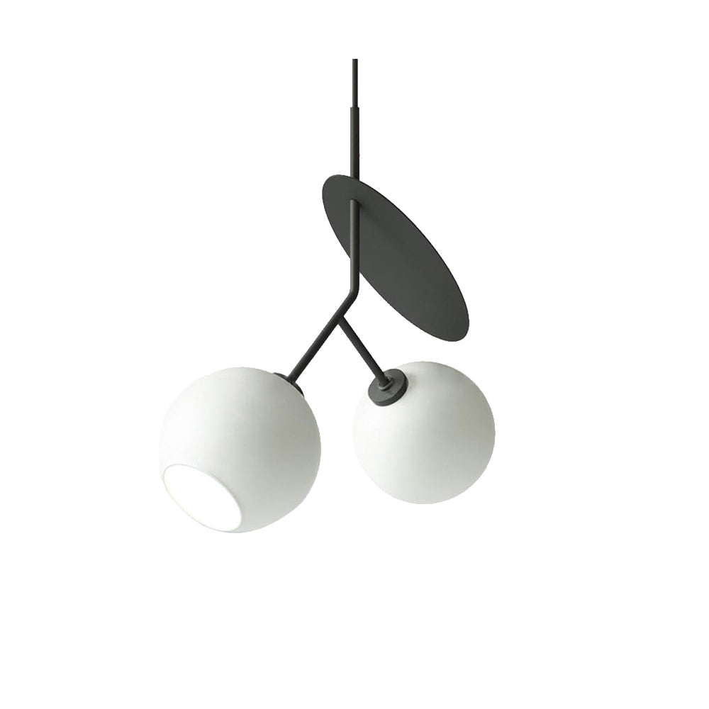 Valentina Suspension Cerise Design LED Métal/Verre Rouge/Noir/Blanc/Or Salon/Chambre