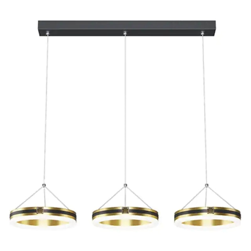 Raheel Suspension LED Multi Têtes Moderne Métal Noir Salon