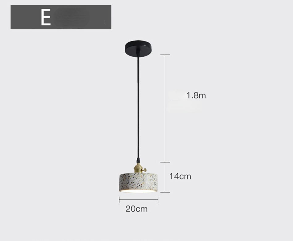 Zaid Luminaires Suspendus LED Élégant Nordiques Ciment Chambre
