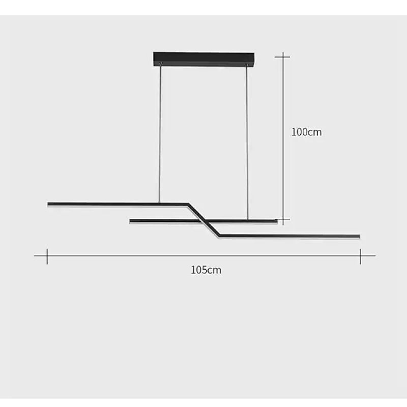 Louise Luminaires Suspension LED Linéaire Moderne Métal Chevet Chambre