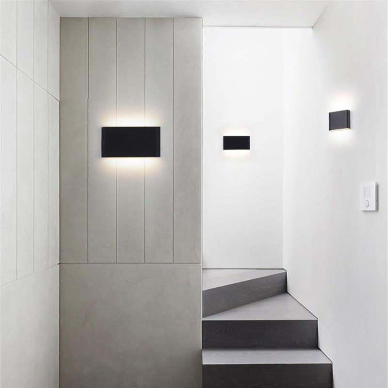 Orr Applique Murale LED Moderne Minimaliste, Noir/Blanc, Cour