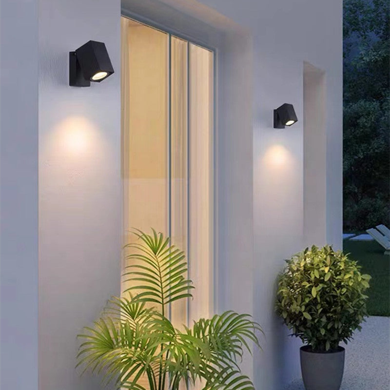 Orr Applique Murale Simple Moderne Rotative LED, Métal/Acrylique, Noir, Jardin