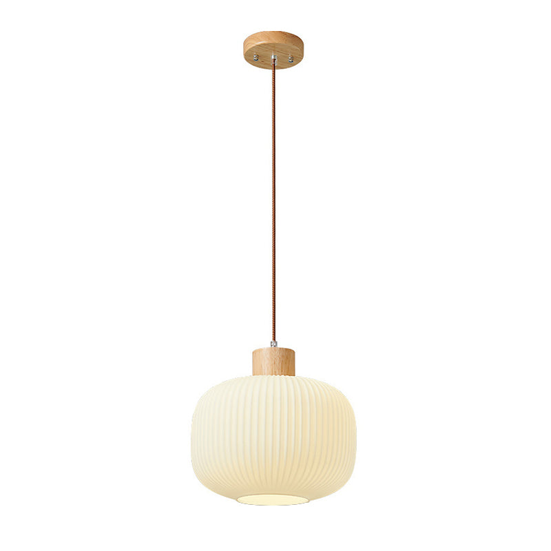 Ozawa Luminaires Suspension LED Moderne Bois/Verre Salon/Salle à manger